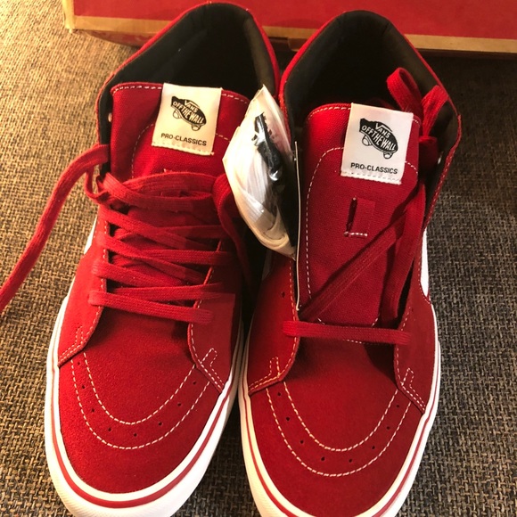 vans sk8 mid pro red